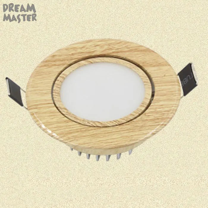 Wood LED Recessed Ceiling Light 5W AC 100-240V Warm Cool White CCC CE RoHS 1/6/10 Pack