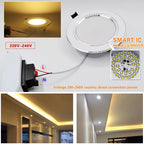 10-Pack LED Recessed Downlight 3W 5W 7W 9W 12W 15W 18W Epistar 120° AC 110-240V 30,000hr