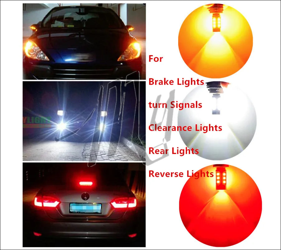 1157 BAY15D LED Bulb 2.5W 12V SMD5630 Brake Tail Signal Light White Red Yellow 60,000hr