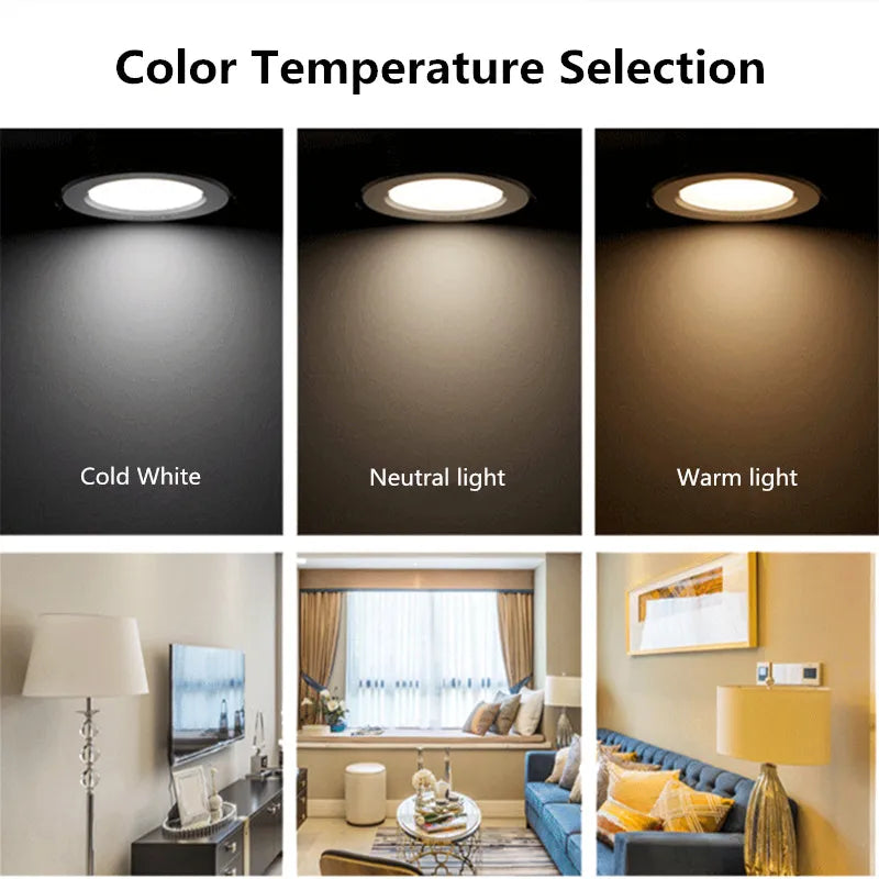 LED Recessed Ceiling Downlight 3W 5W 7W 9W 12W 18W SMD2835 Warm Cool White AC 200-240V