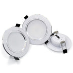 4-Pack LED Recessed Downlight 5W-18W CRI 85+ 120° IP44 AC 85-240V Warm Cool White Silver