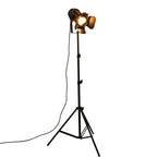 Industrial Retro Tripod Floor Lamp E27 Metal Iron Black Vintage Knob Switch AC 90-260V