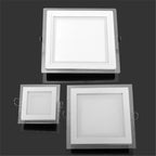 Square LED Panel Downlight 6W 9W 12W 18W 24W 120-Degree Aluminum 85-265V Touch Switch