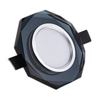 European Crystal LED Ceiling Light 3W 5W Stainless Steel K9 Crystal AC 90-260V Warm White Cool White D90 x H33mm Embedded Aisle Corridor Porch Hall