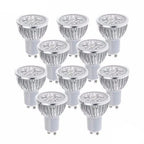 GU10 LED Spotlight Bulb 3W 4W 5W Epistar 120 Degree 50000 Hours AC 85-265V Warm White Cool White Aluminum U-Shaped Dimmable 10 Pack