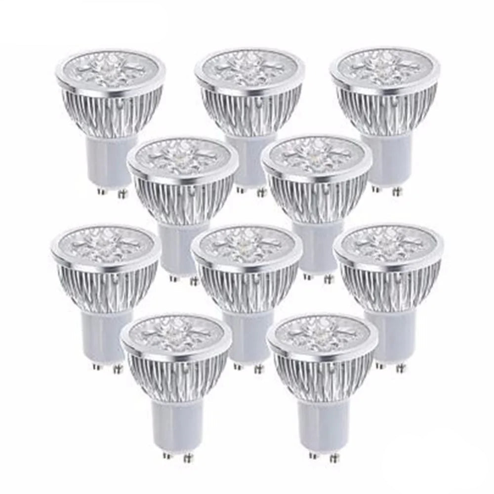 GU10 LED Spotlight Bulb 3W 4W 5W Epistar 120 Degree 50000 Hours AC 85-265V Warm White Cool White Aluminum U-Shaped Dimmable 10 Pack