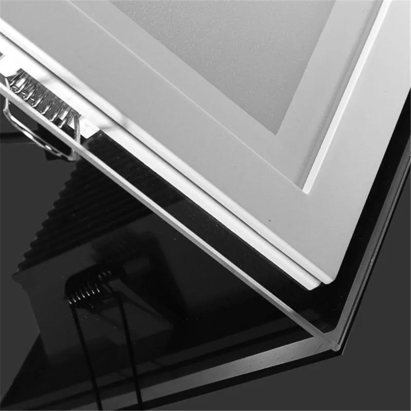 Square LED Panel Downlight 6W 9W 12W 18W 24W 120-Degree Aluminum 85-265V Touch Switch