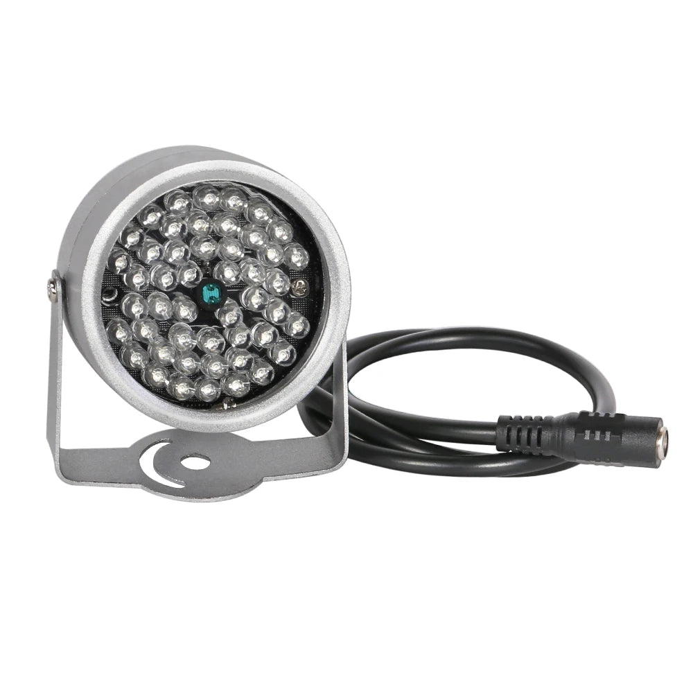 48-LED 850nm IR Infrared Illuminator CCTV Night Vision 20m Auto Sensor DC 12V Aluminum