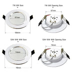 4-Pack LED Recessed Downlight 5W-18W CRI 85+ 120° IP44 AC 85-240V Warm Cool White Silver