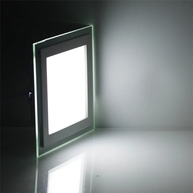 Square LED Panel Downlight 6W 9W 12W 18W 24W 120-Degree Aluminum 85-265V Touch Switch