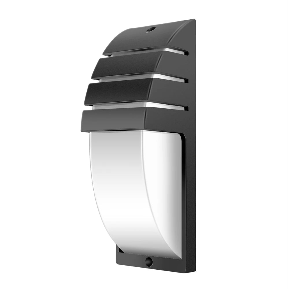 IP65 LED Outdoor Wall Lamp 12W Die Cast Aluminum Polycarbonate Baked Finish AC 85-265V 6 Color Options Porch Garden Corridor Balcony