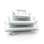 Dimmable Square LED Panel Downlight 6W 12W 18W SMD5730 70-80° CRI75+ AC 90-260V External Driver