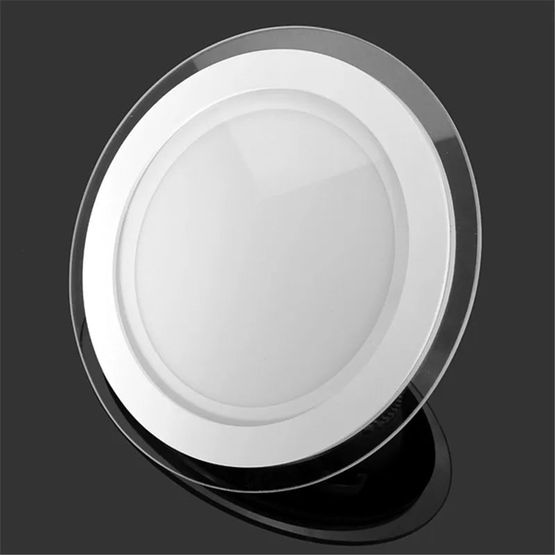 LED Panel Downlight 6W-24W Round Square Glass PF97% 120° AC 85-265V Warm Natural Cool White