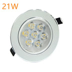 Dimmable Epistar LED Recessed Downlight 6W-45W 45° AC 85-265V Silver White Gold Black