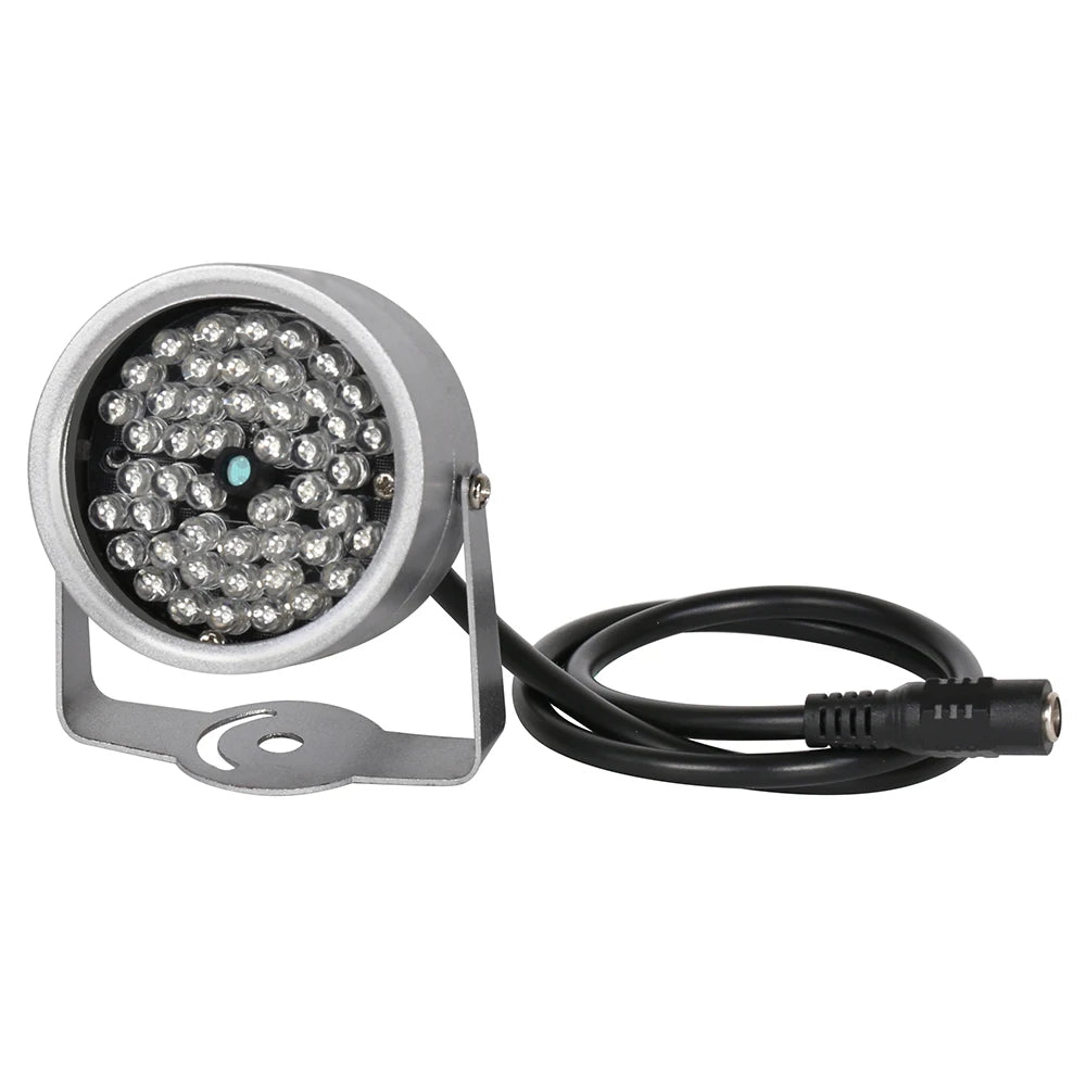 48-LED 850nm IR Infrared Illuminator CCTV Night Vision 20m Auto Sensor DC 12V Aluminum