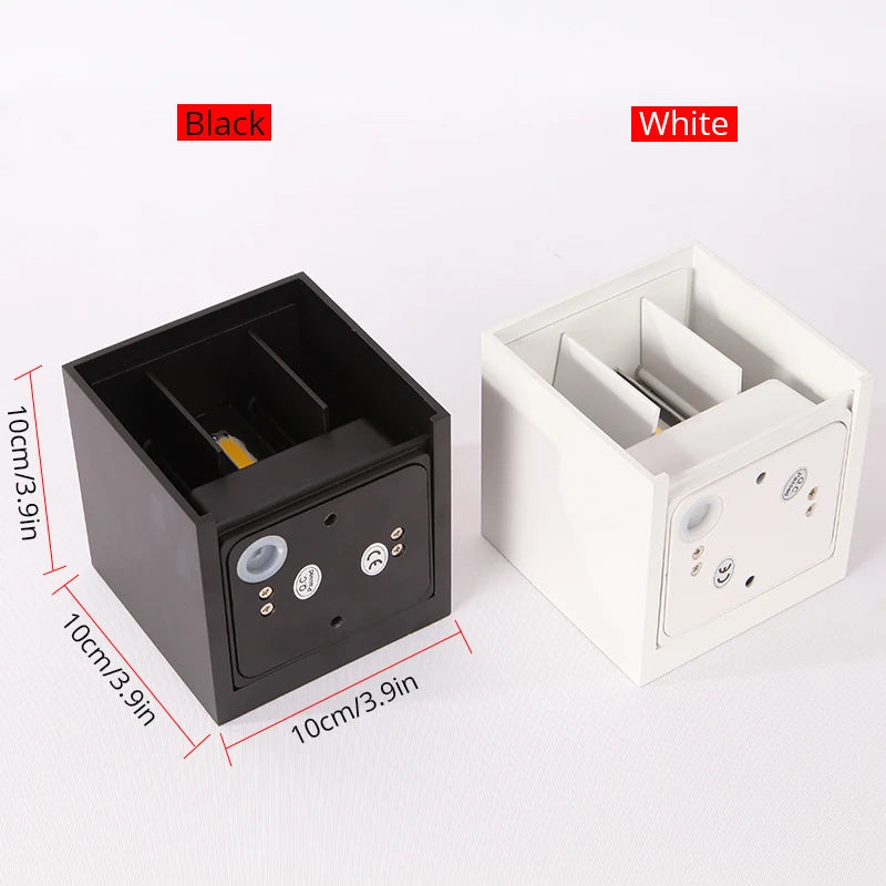 Square IP65 LED Outdoor Wall Light 7W 12W 20W COB PIR Optional 120° AC 85-265V 50,000hr