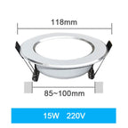 Recessed LED Ceiling Downlight 3W 5W 7W 9W 12W 15W 18W Round Epistar 110V 220V