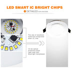 10-Pack LED Recessed Downlight 3W 5W 7W 9W 12W 15W 18W Epistar 120° AC 110-240V 30,000hr