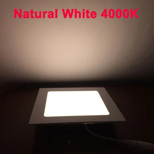 Ultra-Thin LED Recessed Panel Downlight 3W 6W 9W 12W 15W 18W Round Square 85-265V