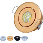 Mini 5W LED Spotlight Epistar 45-Degree 40mm Cutout 90-100lm/W Silver Gold Black 90-260V