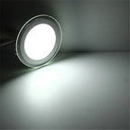 LED Panel Downlight 6W-24W Round Square Glass PF97% 120° AC 85-265V Warm Natural Cool White