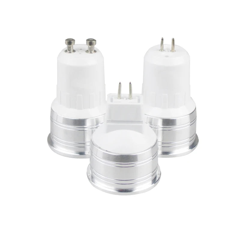 Mini LED Spotlight Bulb MR16 GU10 GU5.3 E27 1W 3W 12V 110V Dimmable 35mm COB