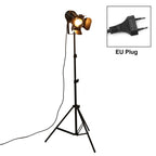 Industrial Retro Tripod Floor Lamp E27 Metal Iron Black Vintage Knob Switch AC 90-260V
