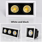 Dimmable COB LED Recessed Downlight 10W 20W 30W 24-Degree CRI 85+ 85-265V Commercial
