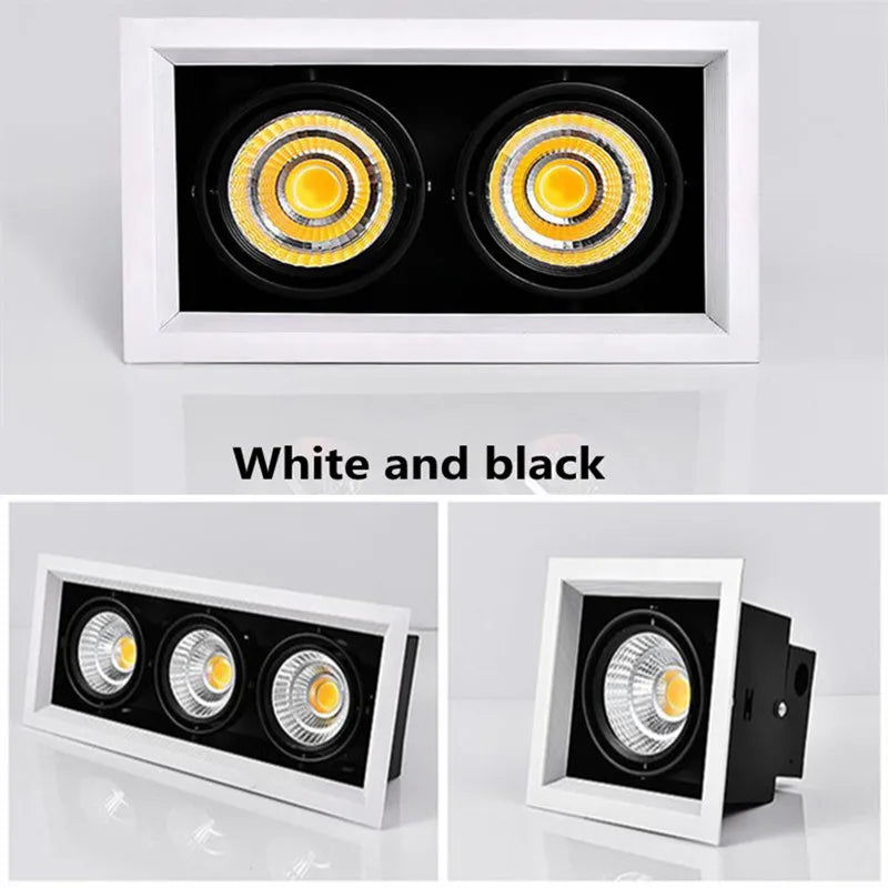 Dimmable COB LED Recessed Downlight 10W 20W 30W 24-Degree CRI 85+ 85-265V Commercial