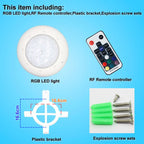 LED Pool Underwater Light 24W 36W IP68 DC 12V RGB Remote Warm White Cool White D280mm
