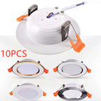 10-Pack Dimmable LED Recessed Downlight 5W 7W 9W 12W 15W 3-Color Epistar AC 110-240V