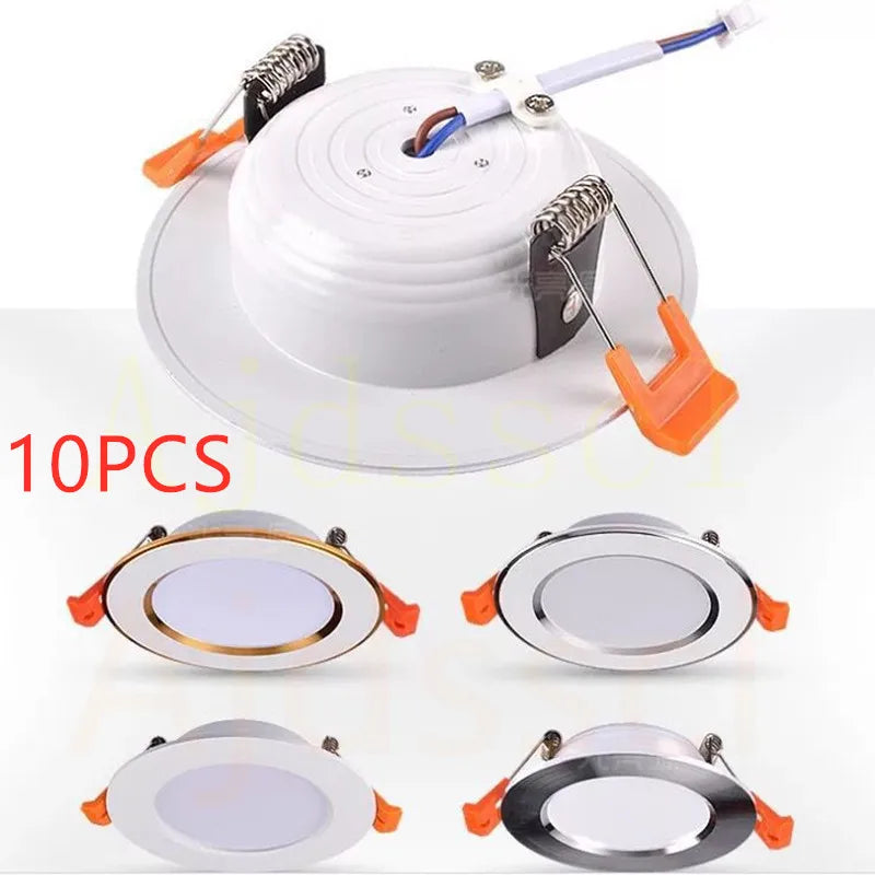 10-Pack Dimmable LED Recessed Downlight 5W 7W 9W 12W 15W 3-Color Epistar AC 110-240V