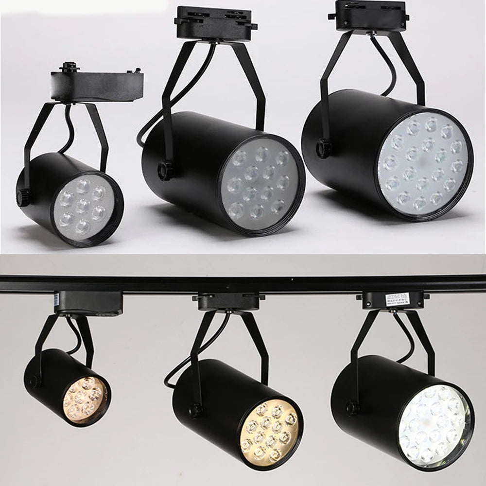 LED Track Light 6W 12W Aviation Aluminum Cree Chips 24° CRI 80+ 100-110lm/W AC 85-265V