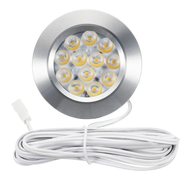 3W DC 12V LED Interior Spot Light 240lm IP44 30° Touch Dimmable 200cm Warm Cool White