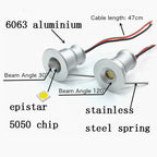 Mini 1W DC12V LED Recessed Spotlight IP65 D20mm 15mm Cutout 30° 120° Dimmable CE RoHS