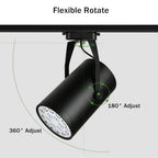 LED Track Light 6W 12W Aviation Aluminum Cree Chips 24° CRI 80+ 100-110lm/W AC 85-265V