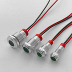 IP67 Metal LED Indicator Pilot Light Stainless Steel Push Button 6mm 8mm 10mm 12mm 12V 24V 110V 220V Waterproof Signal Lamp