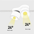 Foldable 360° Rotatable Dimmable COB LED Surface Downlight 7W-16W Double-Head to 32W Black