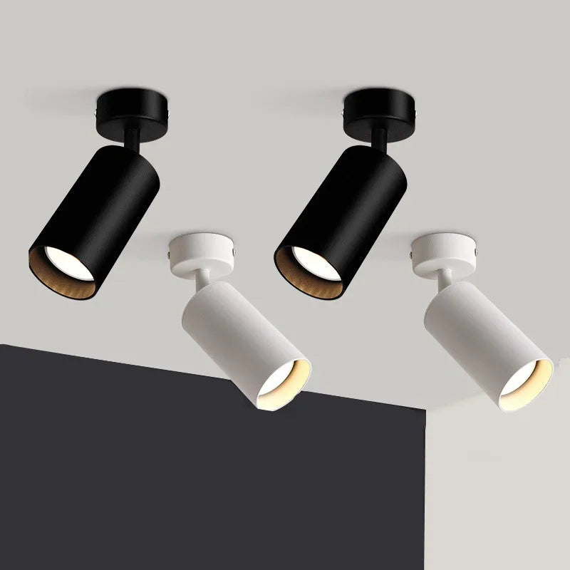 Dimmable COB LED Surface Spotlight 7W 10W 110lm/W Black White Gold AC 85-265V 100,000hr