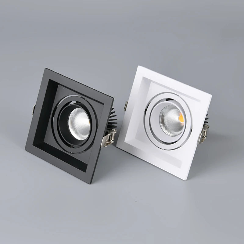 Square GU10 MR16 Recessed Downlight Frame Bracket Single Double Triple Ring Adjustable