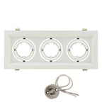 Square GU10 MR16 Recessed Downlight Frame Bracket Single Double Triple Ring Adjustable