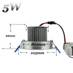 5-Pack 3W 5W LED Recessed Downlight Epistar Silver Adjustable Head AC 85-265V 3-Color