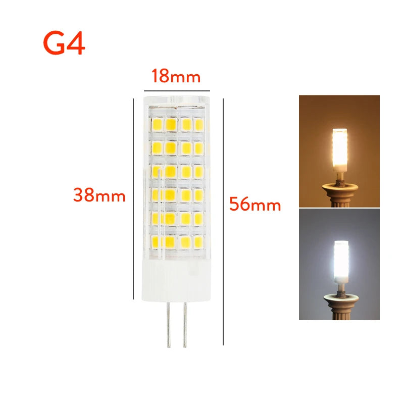 Dimmable LED Corn Bulb 9W 850lm G4 G9 E12 E14 E17 BA15D Epistar SMD2835 110-220V