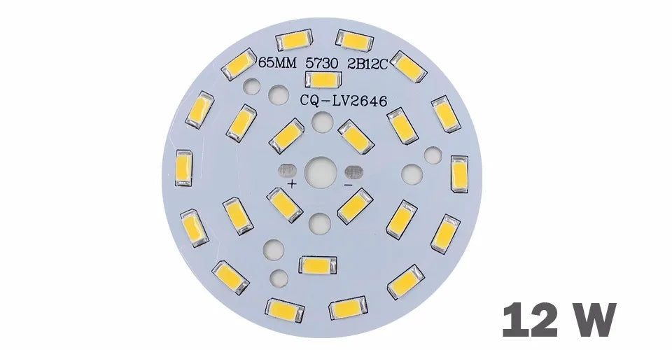 SMD5730 Round LED Lamp Board 3W-36W 110-120lm/W CRI 85+ San'An 300mA DC Warm Natural Cool