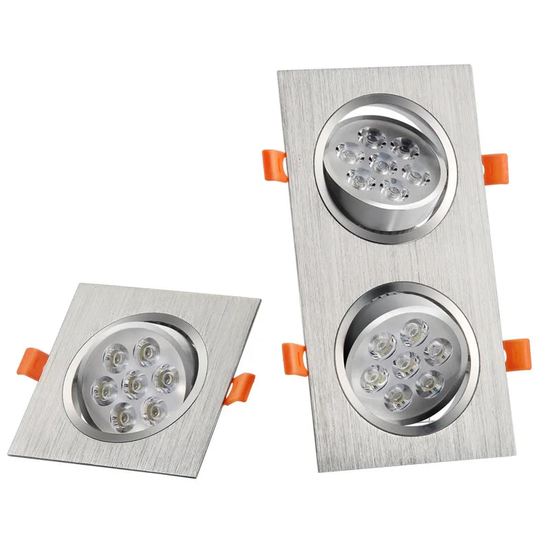Dimmable Square COB LED Recessed Downlight 3W 5W 7W 10W 14W 18W 45-Degree 85-265V