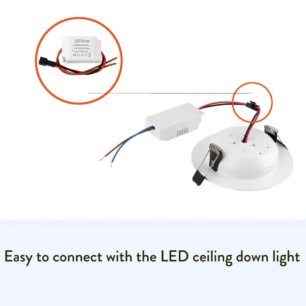 Constant Current LED Driver 300mA 1-3W 4-5W 4-7W 8-12W 18-24W AC 85-265V 90% Efficiency
