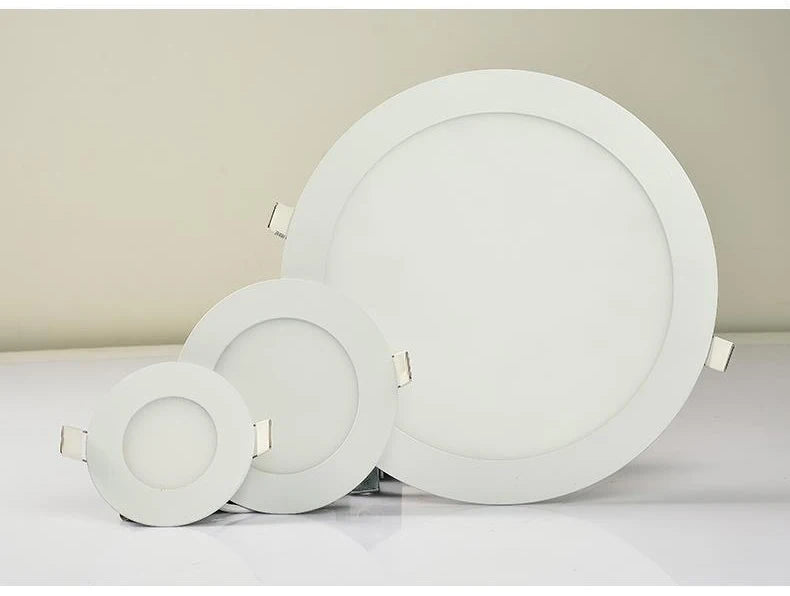 Ultra-Thin LED Recessed Panel Downlight 3W 6W 9W 12W 15W 18W SMD2835 Round AC 85-265V