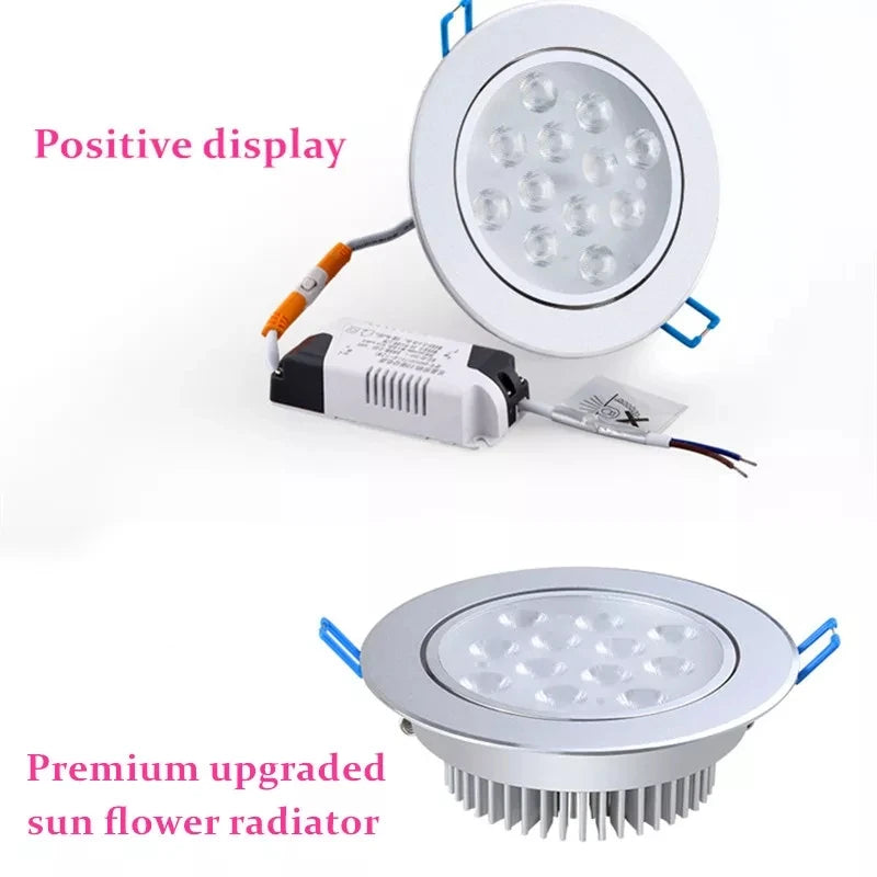 COB LED Recessed Downlight 3W 6W 10W 14W 18W Aluminum 45 Degree Dimmable AC 85-265V Warm White Cool White Foyer Living Room Bedroom