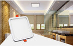 Ultra-Thin LED Panel Light 6W 8W 15W 20W Round Square 150° 80-100lm/W AC 85-265V