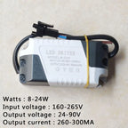 Constant Current LED Driver 240-300mA 3W-50W SM Plug AC 90-265V Short Circuit Protection